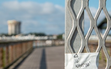 Elevation Markers Indicate Future Top of Charleston Battery Extension Barrier
