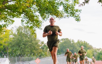 U.S. Marine Corps Officer Candidates with OCS conduct the Initial PFT