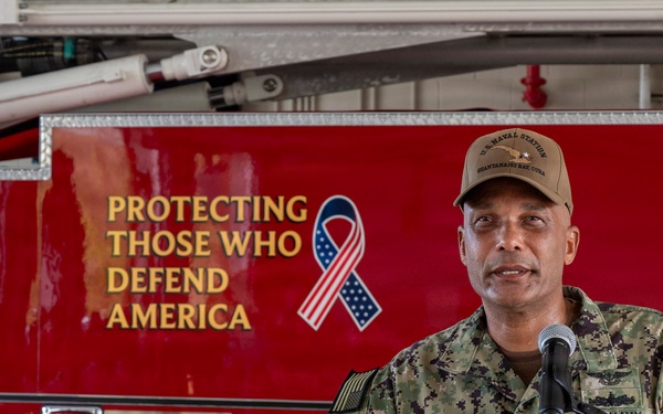 Naval Station Guantanamo Bay held a remembrance ceremony at the base fire station for the 25th anniversary of the September 11, 2001, attacks