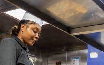 Sailor Serves Lunch Aboard USS Wayne E. Meyer (DDG 108)