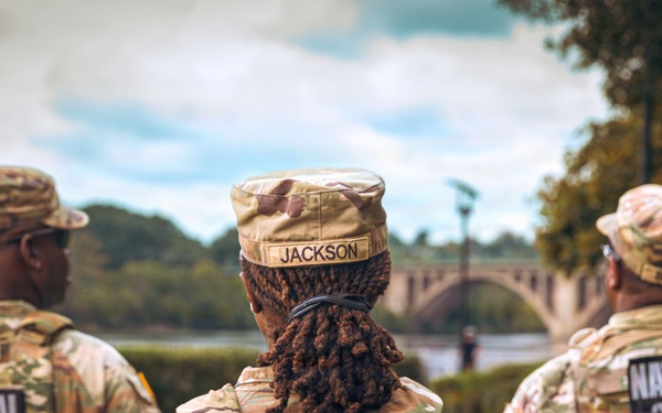 JTF DC National Guardsmen Patrol At Georgetown Waterfront Park
