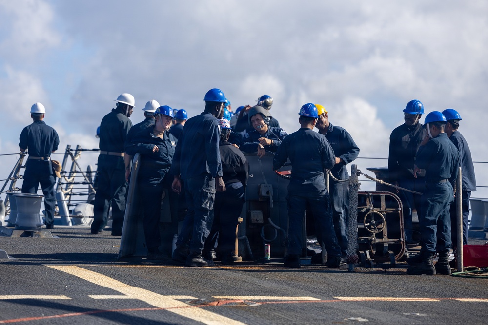 USS Wayne E. Meyer (DDG 108) Conducts Sea and Anchor