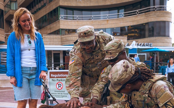 JTF DC National Guardsmen Patrol At Georgetown Waterfront Park