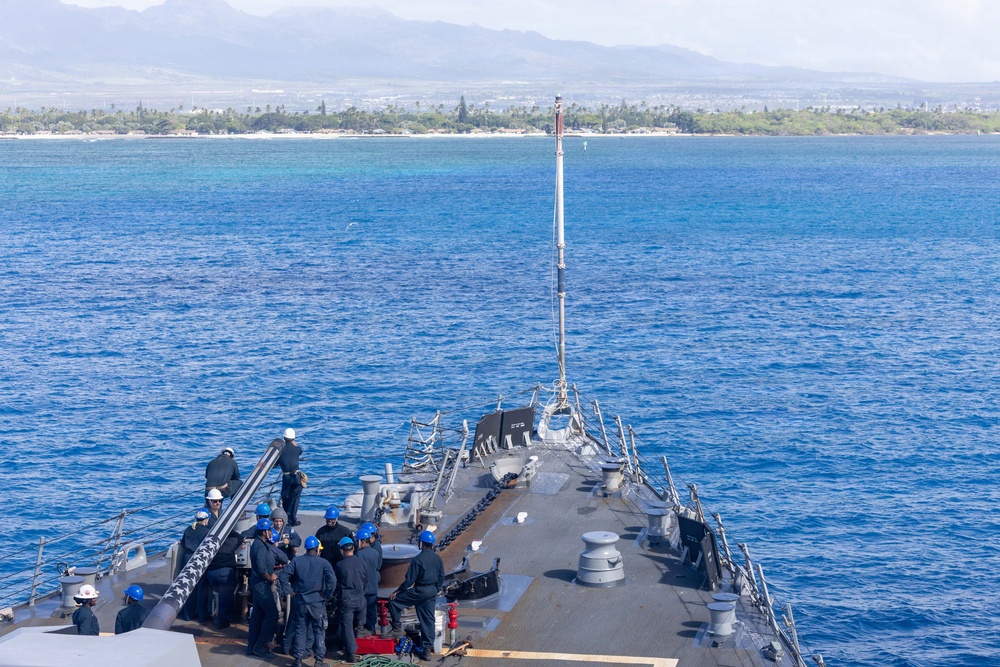 USS Wayne E. Meyer (DDG 108) Conducts Sea and Anchor