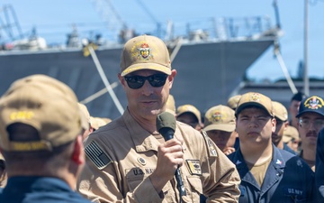 All Hands Call Aboard USS Wayne E. Meyer (DDG 108)
