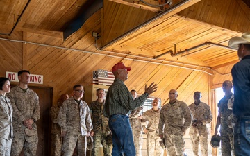 U.S. Marine Corps Mounted Color Guard presents at Marine Corps Installations West Commanders' Conference