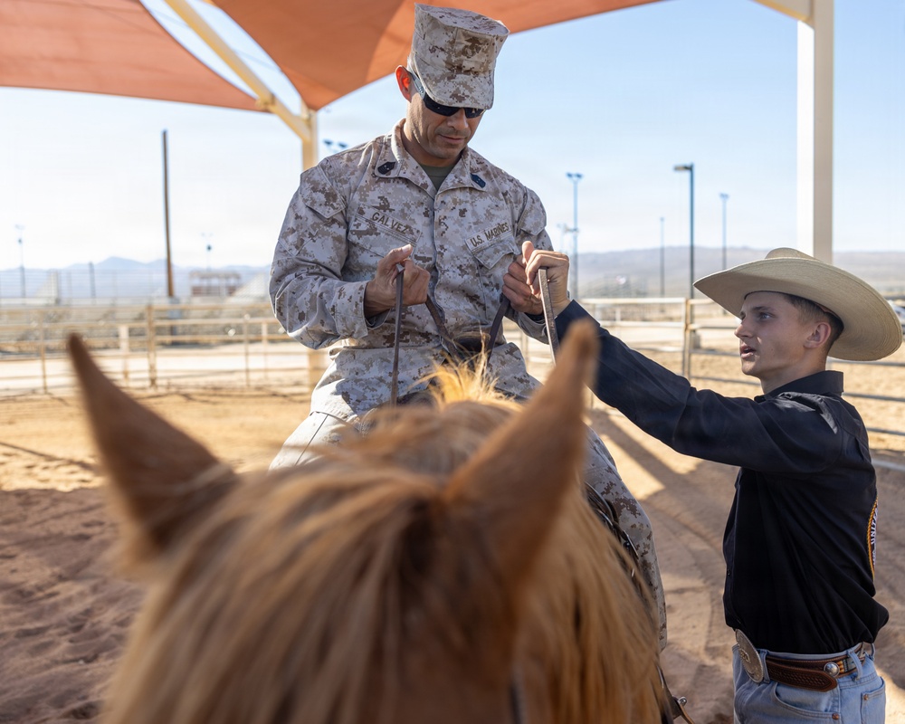 U.S. Marine Corps Mounted Color Guard presents at Marine Corps Installations West Commanders' Conference
