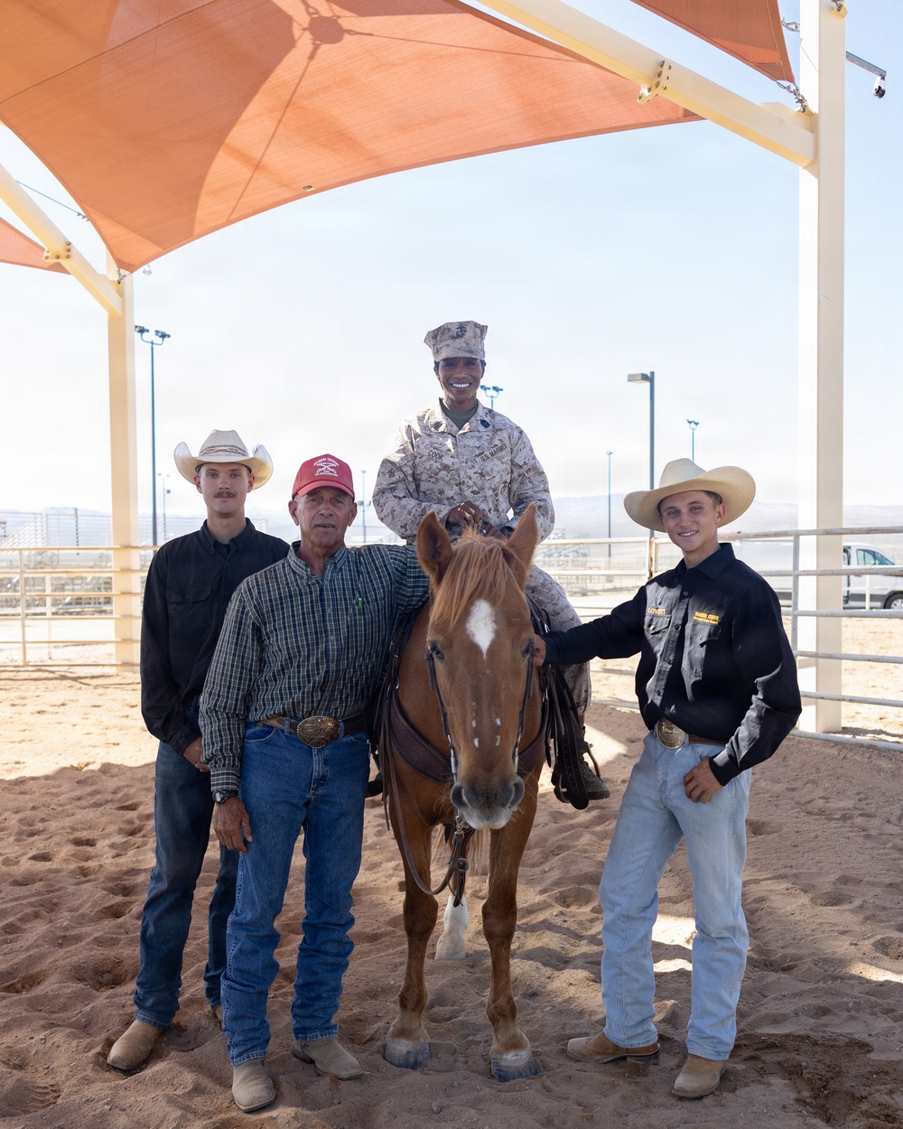U.S. Marine Corps Mounted Color Guard presents at Marine Corps Installations West Commanders' Conference