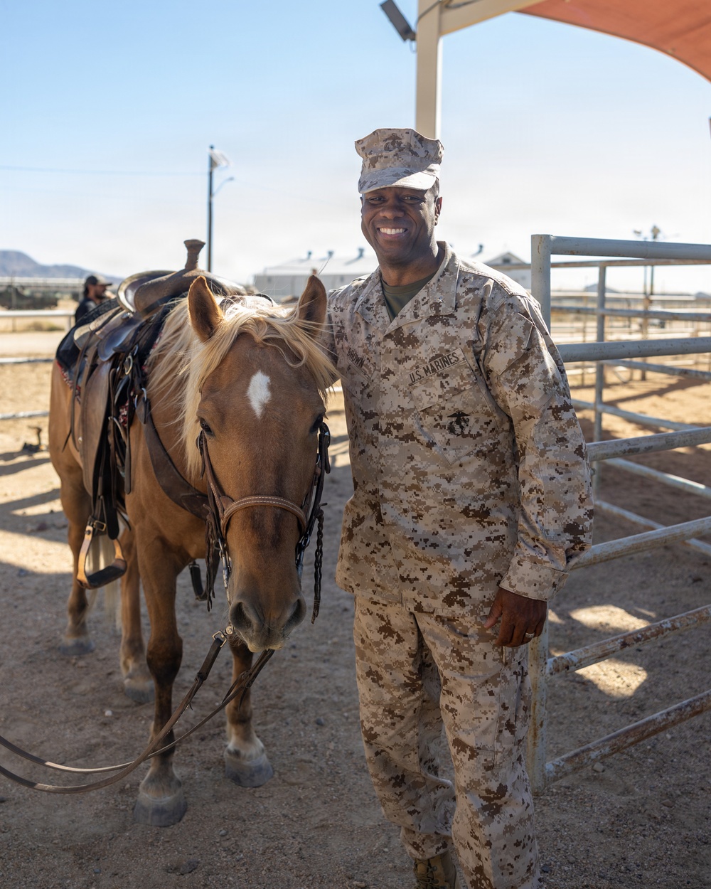 U.S. Marine Corps Mounted Color Guard presents at Marine Corps Installations West Commanders' Conference