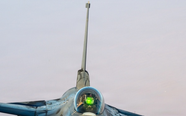 KC-135 refuels F-16s for regional security