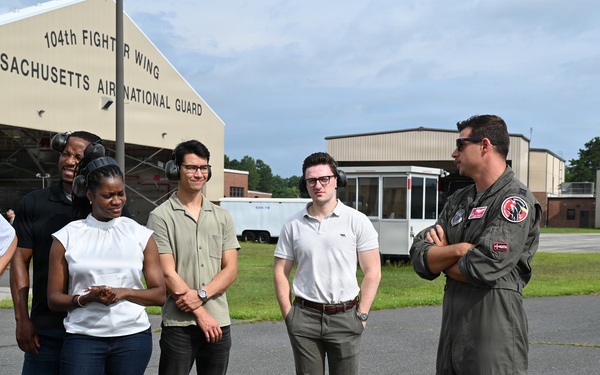 104th Fighter Wing hosts tour for Collins Aerospace and Westfield Scout Troop 821