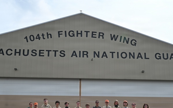 104th Fighter Wing hosts tour for Collins Aerospace and Westfield Scout Troop 821