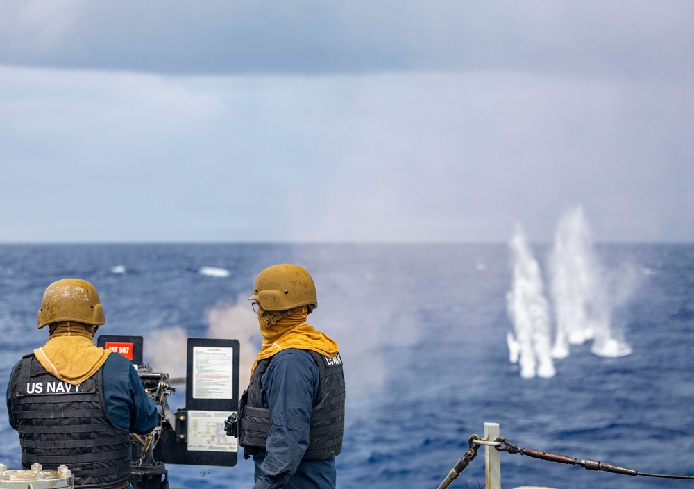 USS Benfold Conducts Crew-Served Weapons Qualifications