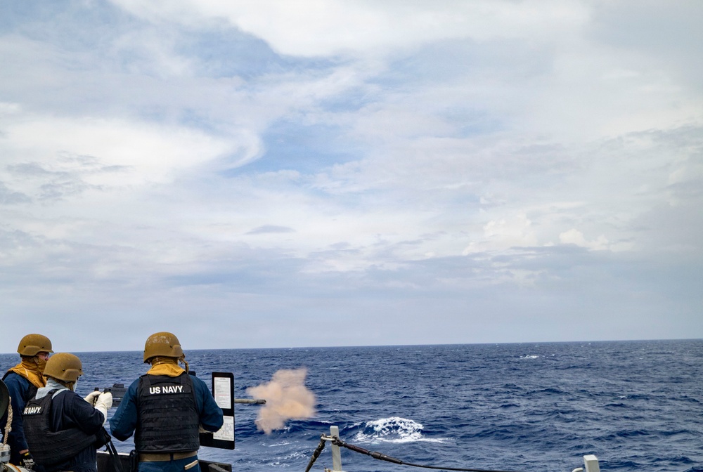 USS Benfold Conducts Crew-Served Weapons Qualifications