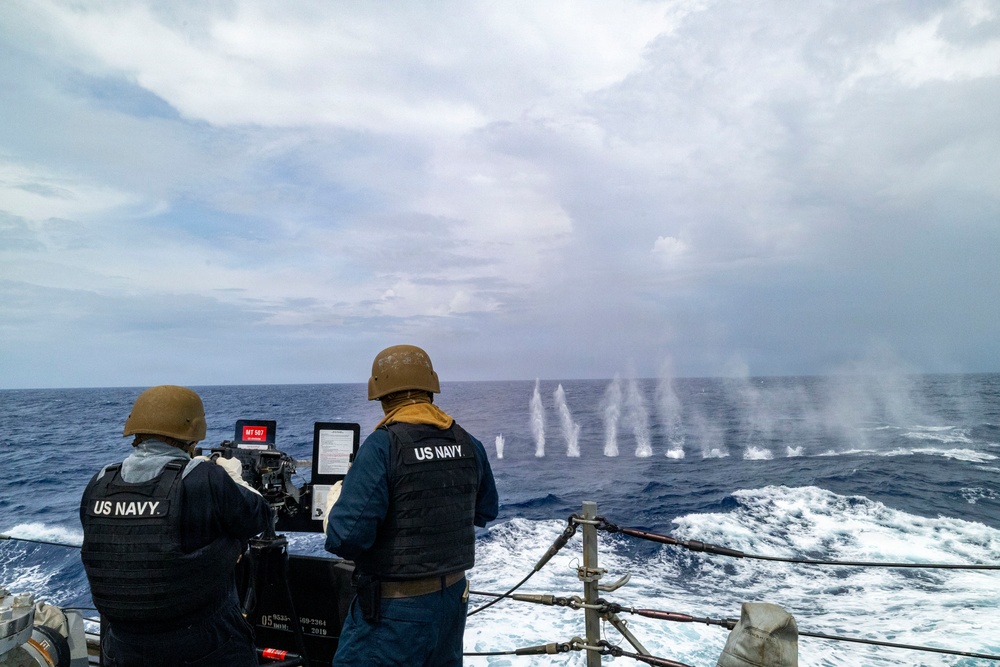 USS Benfold Conducts Crew-Served Weapons Qualifications