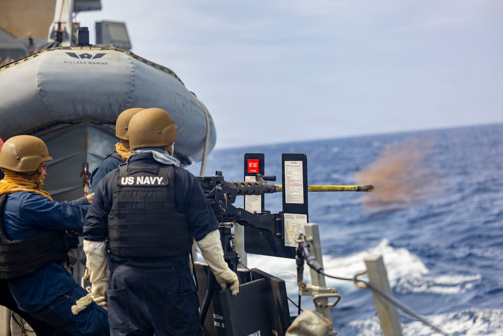 USS Benfold Conducts Crew-Served Weapons Qualifications