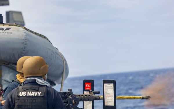 USS Benfold Conducts Crew-Served Weapons Qualifications