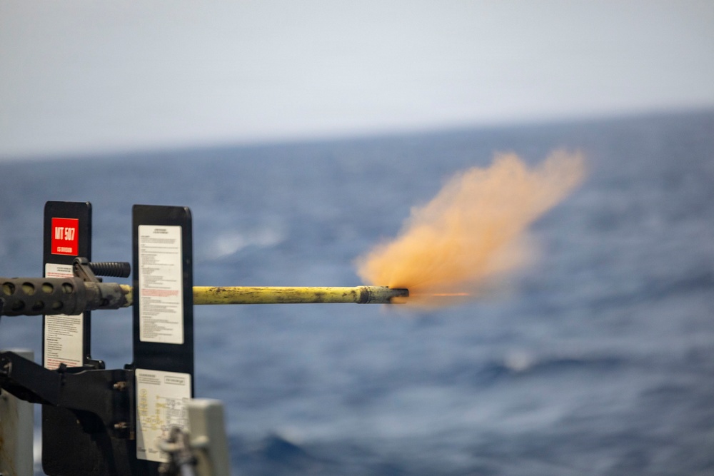 USS Benfold Conducts Crew-Served Weapons Qualifications