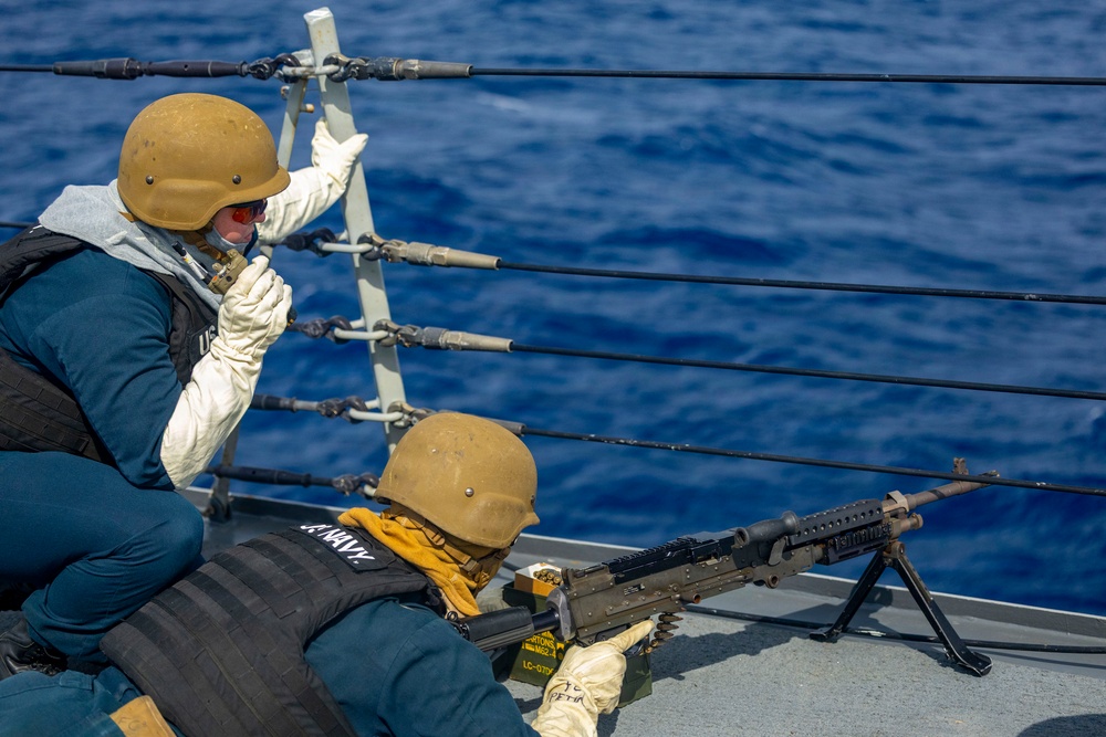 USS Benfold Conducts Crew-Served Weapons Qualifications