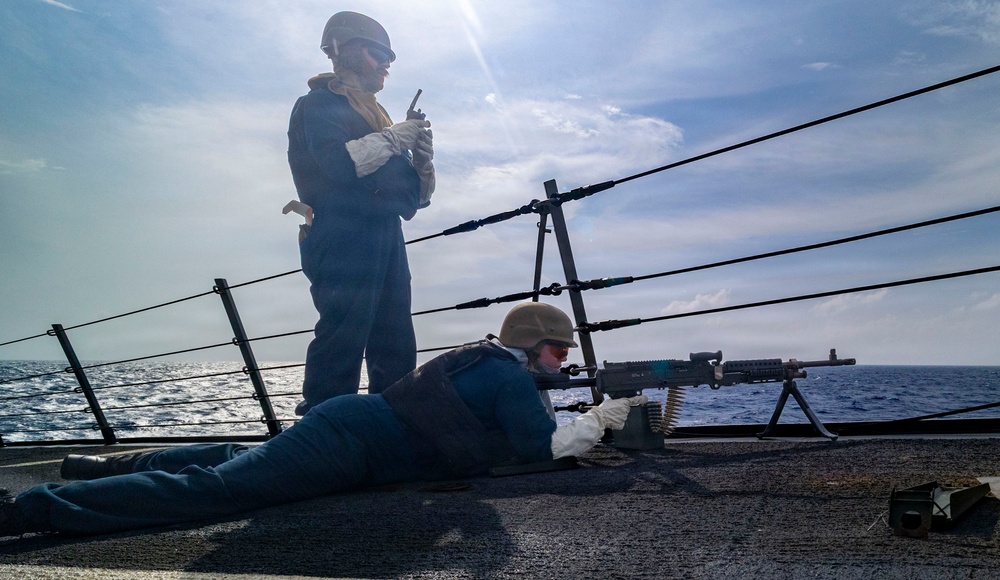 USS Benfold Conducts Crew-Served Weapons Qualifications