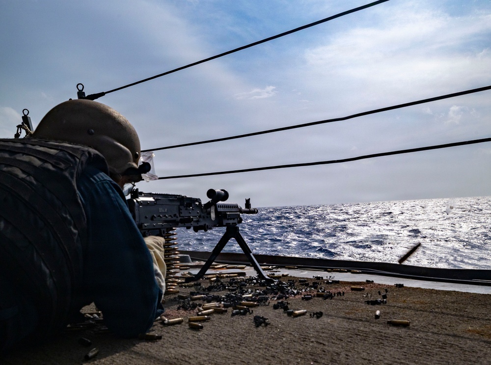 USS Benfold Conducts Crew-Served Weapons Qualifications