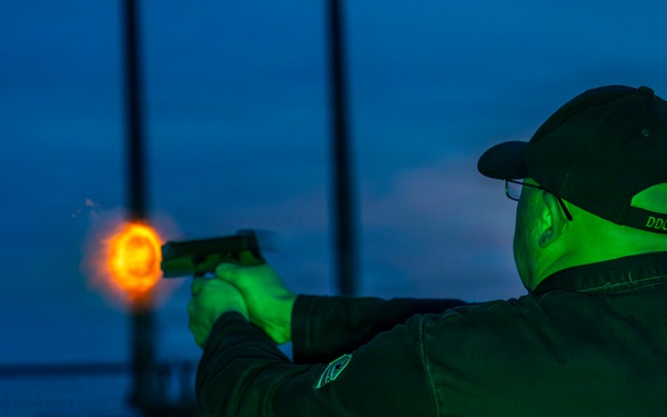 DDG 65 Qualifies Sailors in Low Light Small Arms Live Fire