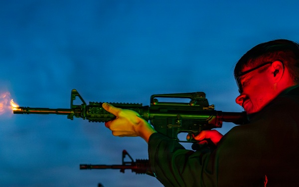 DDG 65 Qualifies Sailors in Low Light Small Arms Live Fire