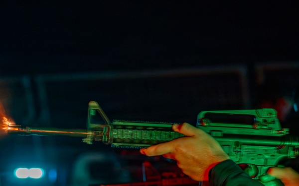 DDG 65 Qualifies Sailors in Low Light Small Arms Live Fire