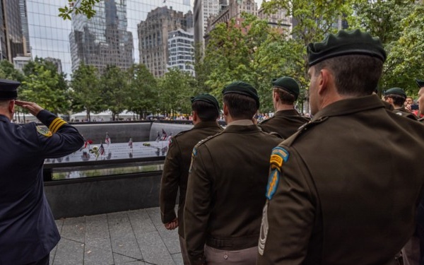Salute at World Trade Center Memorial