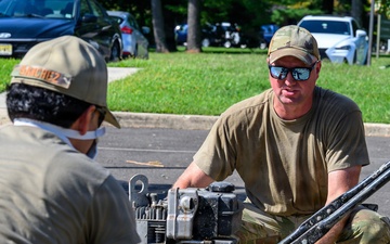 108th Wing civil engineers build new sidewalk