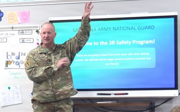 Montana National Guard Delivered 3Rs Explosives Safety Training to Townsend First Graders