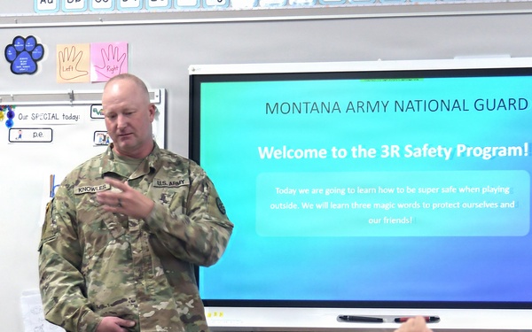 Montana National Guard Delivered 3Rs Explosives Safety Training to Townsend First Graders