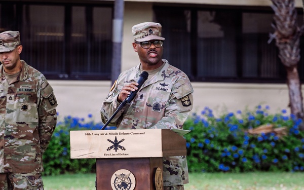 HHB, 94th AAMDC Outgoing First Sergeant Delivers Farewell Remarks