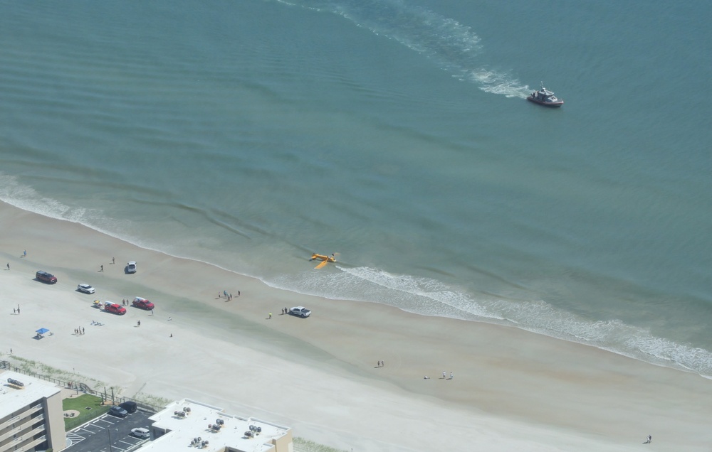 Coast Guard Station Ponce de Leon Inlet responds to downed aircraft on New Smyrna Beach, Florida