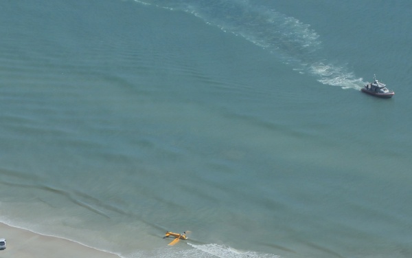 Coast Guard Station Ponce de Leon Inlet responds to downed aircraft on New Smyrna Beach, Florida