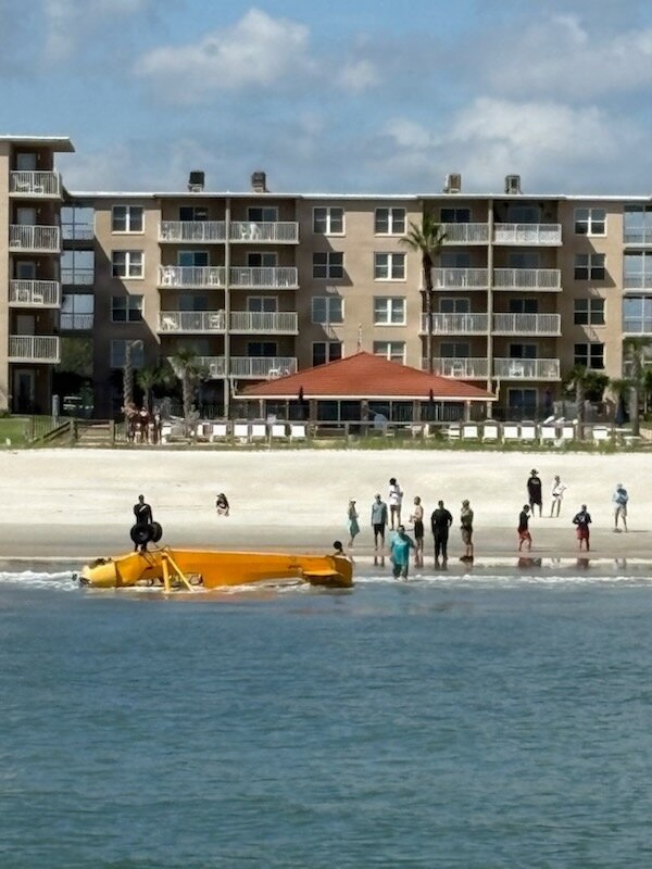 Coast Guard Station Ponce de Leon Inlet responds to downed aircraft on New Smyrna Beach, Florida