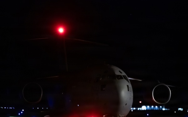 15th Wing airlifts California utility trucks from Hilo to Lihue for Hurricane Lowell recovery