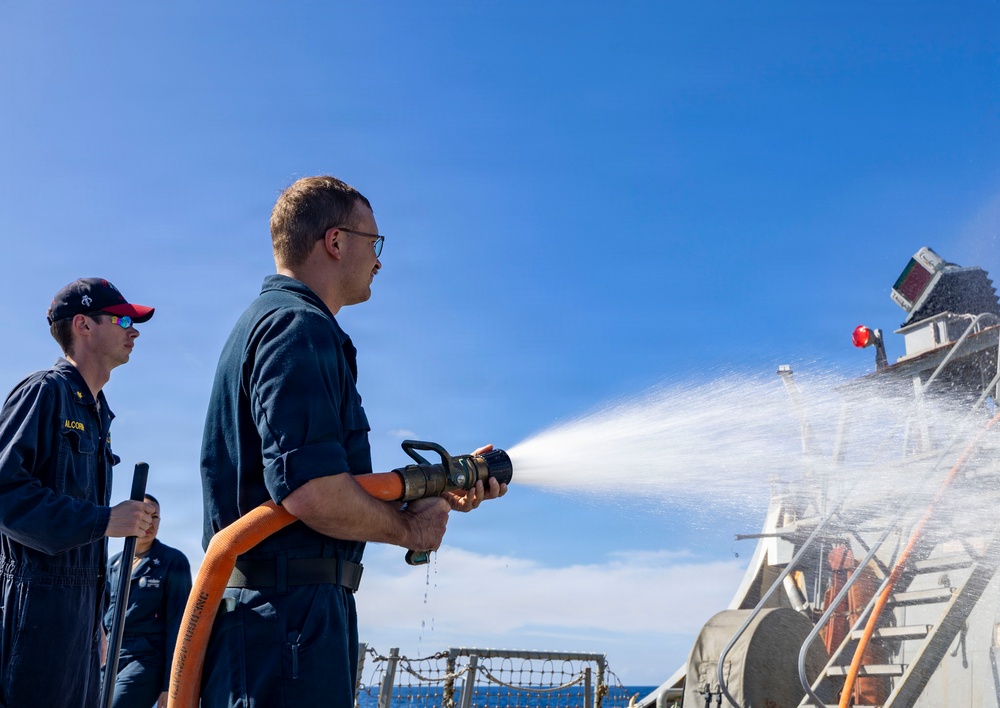 Freshwater Washdown Conducted by USS Benfold Sailors