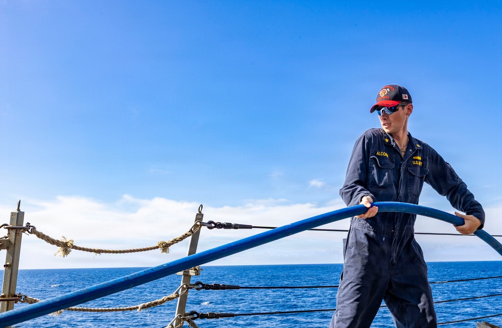 Freshwater Washdown Conducted by USS Benfold Sailors