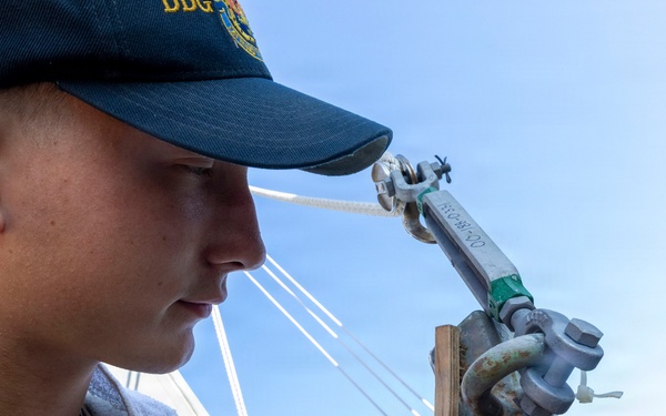 Freshwater Washdown Conducted by USS Benfold Sailors