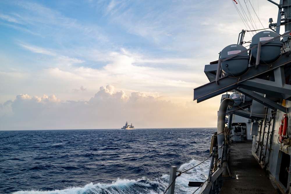 USS Benfold Completes a Replenishment-at-Sea with HMAS Supply