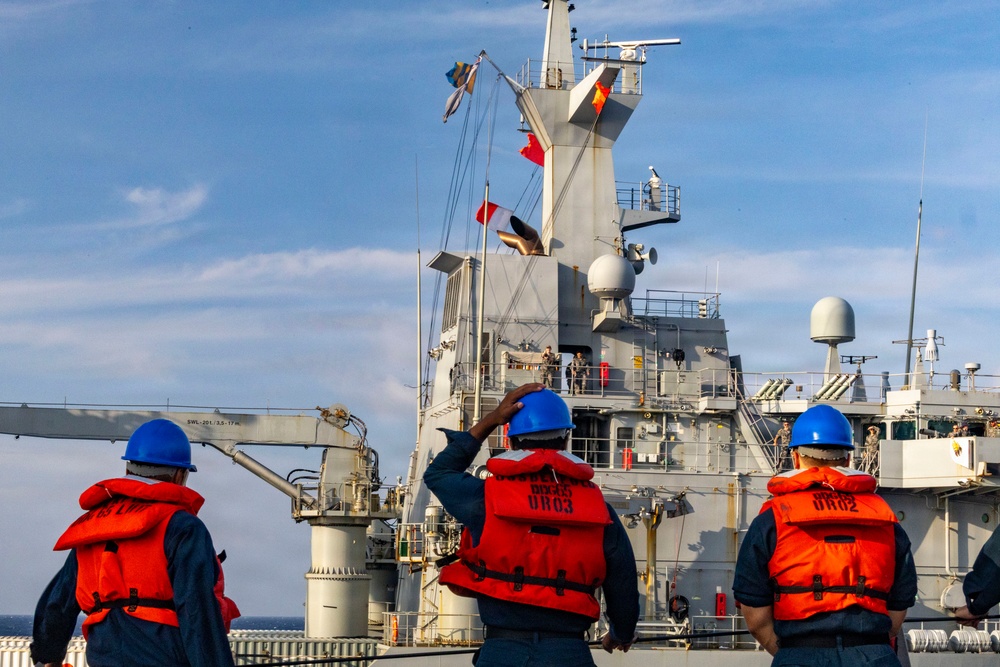 USS Benfold Completes a Replenishment-at-Sea with HMAS Supply