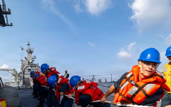 USS Benfold Completes a Replenishment-at-Sea with HMAS Supply