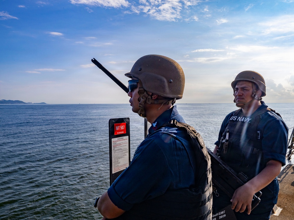 USS Benfold Makes a Port Call in Busan