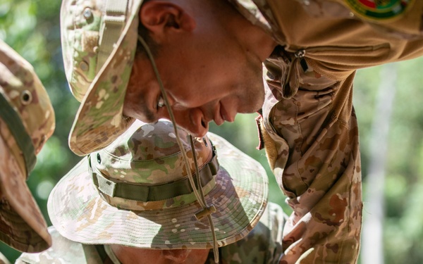 U.S., Peruvian and Chilean soldiers conduct jungle survival training, SV26