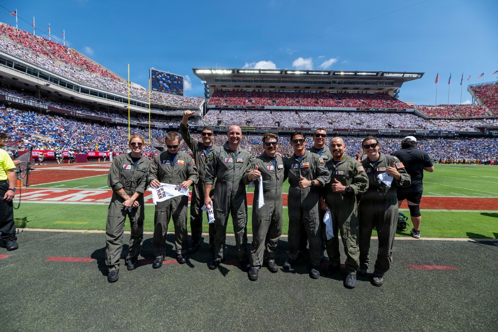 Coast Guard aviation takes flight over Kyle Field