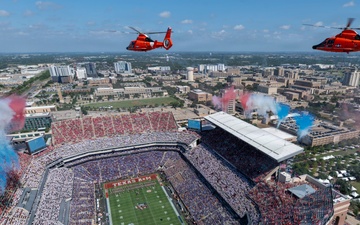 Coast Guard aviation takes flight over Kyle Field