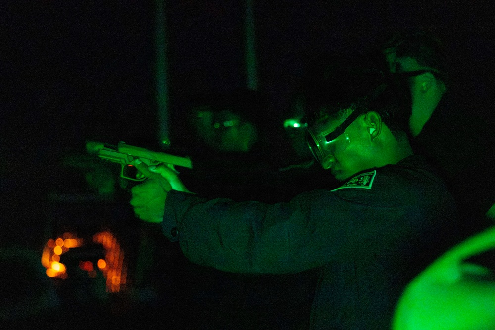 DDG 65 Holds a Low Light Small Arms Live Fire Shoot