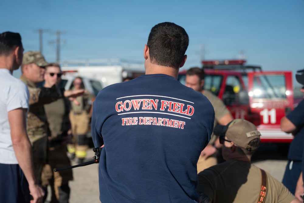Gowen Field Fire Department trains with live fire simulator