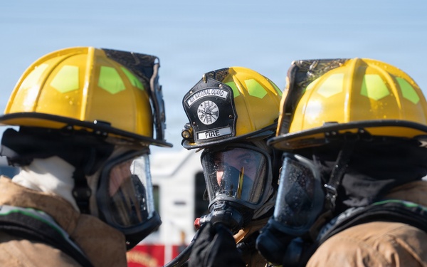 Gowen Field Fire Department trains with live fire simulator